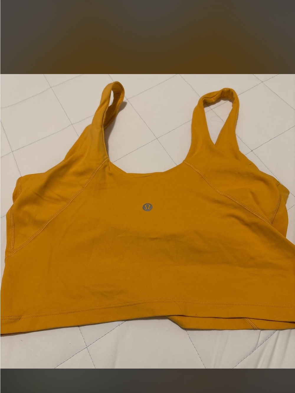 lululemon athletica Mustard Yellow Cropped Tank Top - Picture 2 of 3